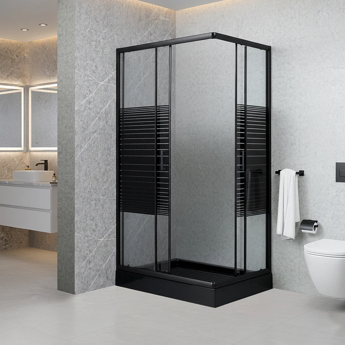 Shower Rectangular Strava Negro 110x70x198cm (Incluye Receptáculo) 5