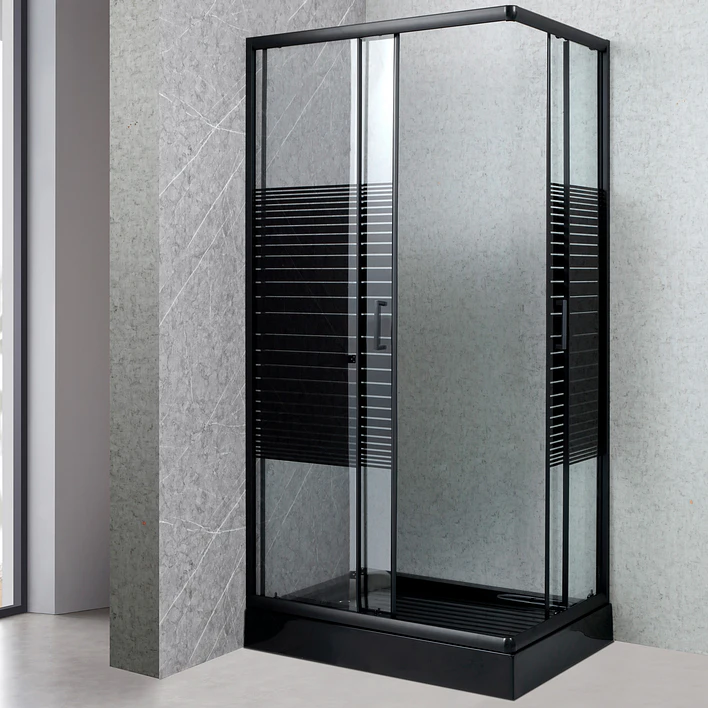 Shower Rectangular Strava Negro 110x70x198cm (Incluye Receptáculo) 7