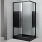 Shower Rectangular Strava Negro 120x70x198cm (Incluye Receptáculo) - Miniatura 7