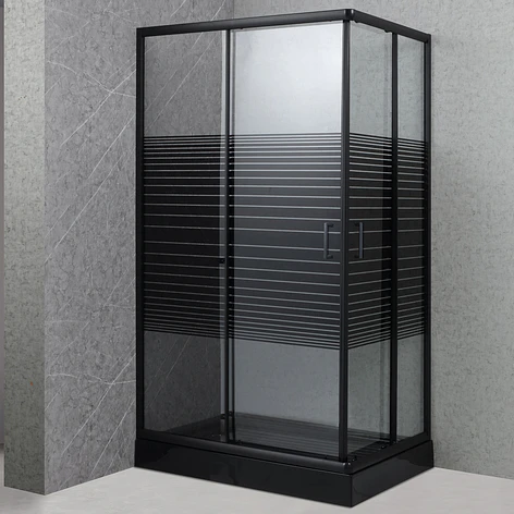 Shower Rectangular Strava Negro 120x70x198cm (Incluye Receptáculo) 1