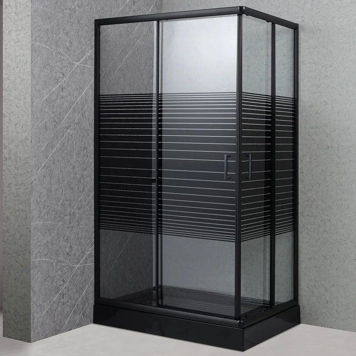 Shower Rectangular Strava Negro 120x70x198cm (Incluye Receptáculo) 1