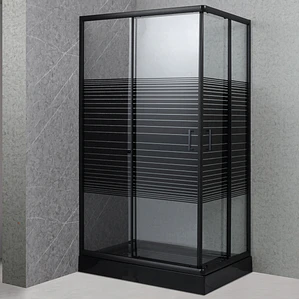 Shower Rectangular Strava Negro 120x70x198cm (Incluye Receptáculo)