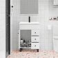 Mueble Vanitorio Joytek Blanco con Patas + Cubierta de Loza Plana 60x40x80 cm - Miniatura 3