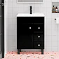 Mueble Vanitorio Joytek Negro con Patas + Cubierta de Loza Plana 60x40x80 cm - Miniatura 2