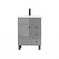 Mueble Vanitorio Joytek Gris con Patas + Cubierta de Loza Plana 60x40x80 cm - Miniatura 1