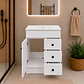 Mueble Vanitorio Joytek Blanco + Cubierta de Loza Plana 60x47x80 cm - Miniatura 3