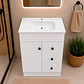 Mueble Vanitorio Joytek Blanco + Cubierta de Loza Plana 60x47x80 cm - Miniatura 4