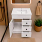Mueble Vanitorio Joytek Blanco + Cubierta de Loza Plana 60x47x80 cm - Miniatura 5