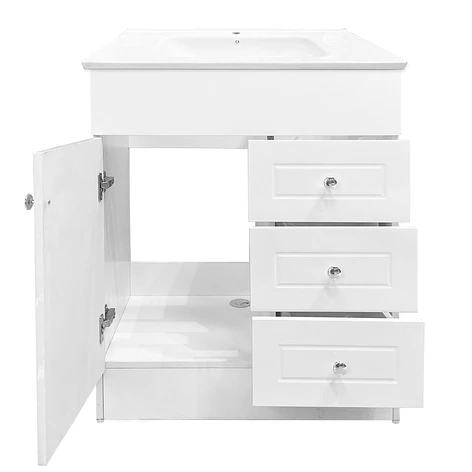 Mueble Vanitorio Joytek Blanco + Cubierta de Loza Plana 70x47x80 cm 7