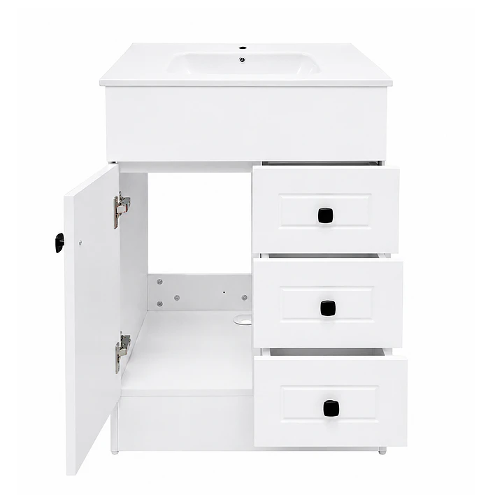 Mueble Vanitorio Joytek Blanco + Cubierta de Loza Plana 60x47x80 cm 6