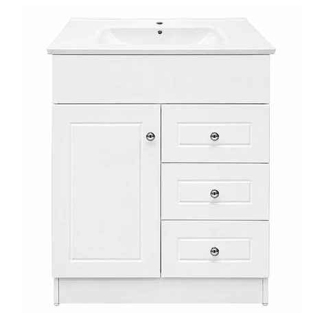 Mueble Vanitorio Joytek Blanco + Cubierta de Loza Plana 70x47x80 cm 1
