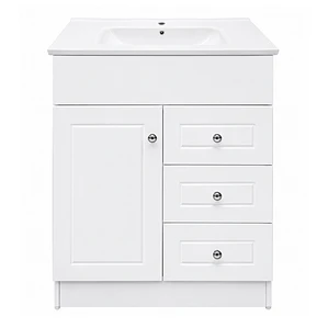 Mueble Vanitorio Joytek Blanco + Cubierta de Loza Plana 70x47x80 cm