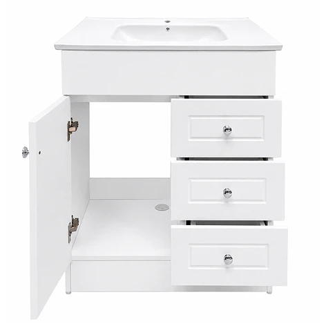 Mueble Vanitorio Joytek Blanco + Cubierta de Loza Plana 70x47x80 cm 7