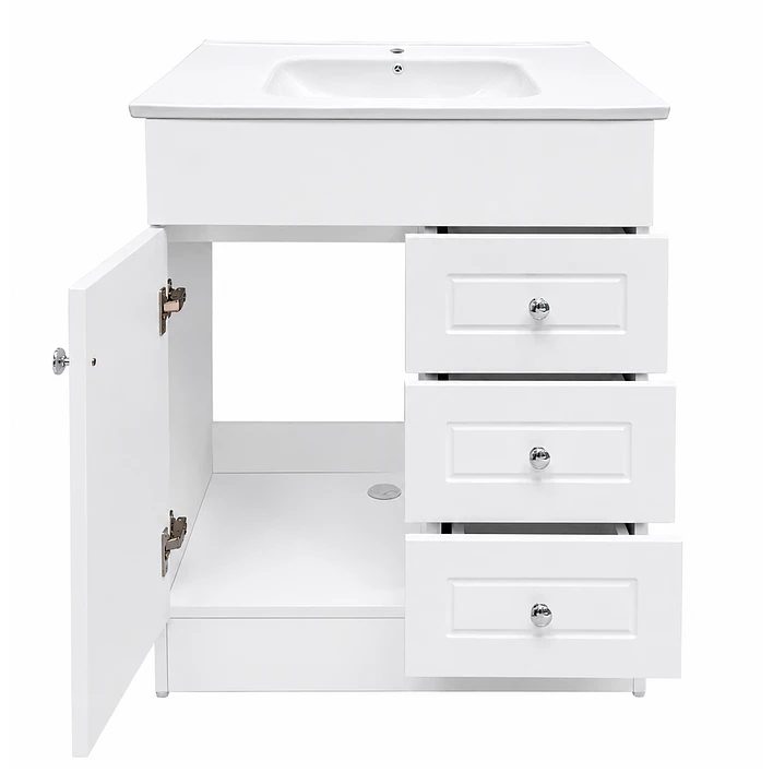 Mueble Vanitorio Joytek Blanco + Cubierta de Loza Plana 70x47x80 cm 7