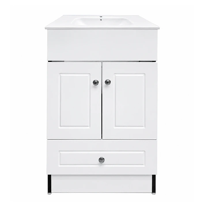 Mueble Vanitorio Joytek Blanco + Cubierta de Loza Plana 50x40x80 cm 1