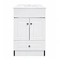 Mueble Vanitorio Joytek Blanco + Cubierta de Loza Plana 50x40x80 cm - Miniatura 1