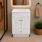 Mueble Vanitorio Joytek Blanco + Cubierta de Loza Plana 50x40x80 cm - Miniatura 2