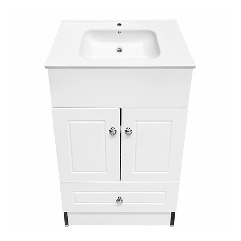 Mueble Vanitorio Joytek Blanco + Cubierta de Loza Plana 50x40x80 cm 7