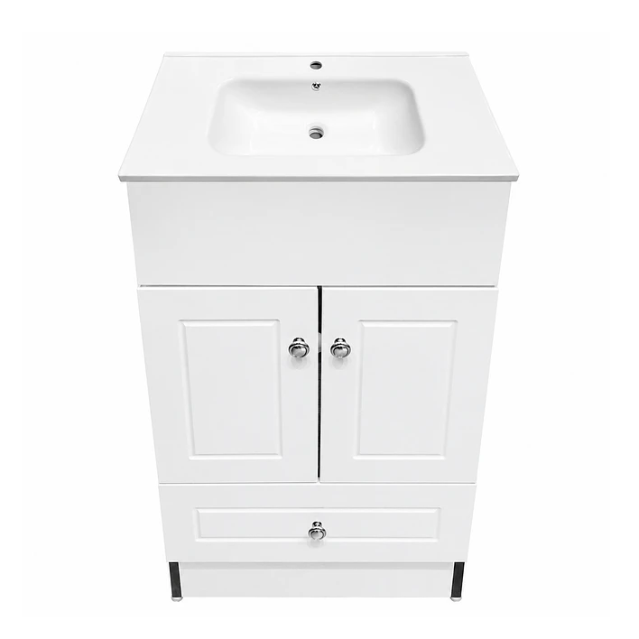 Mueble Vanitorio Joytek Blanco + Cubierta de Loza Plana 50x40x80 cm 7