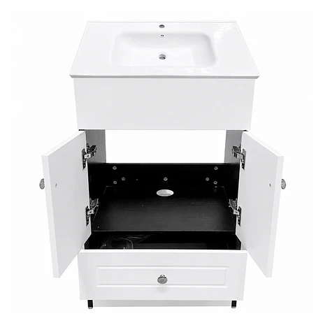 Mueble Vanitorio Joytek Blanco + Cubierta de Loza Plana 50x40x80 cm 8