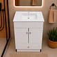 Mueble Vanitorio Joytek Blanco + Cubierta de Loza Plana 50x40x80 cm - Miniatura 4