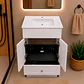 Mueble Vanitorio Joytek Blanco + Cubierta de Loza Plana 50x40x80 cm - Miniatura 5