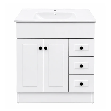 Mueble Vanitorio Joytek Blanco + Cubierta de Loza Plana 80x47x80 cm 1