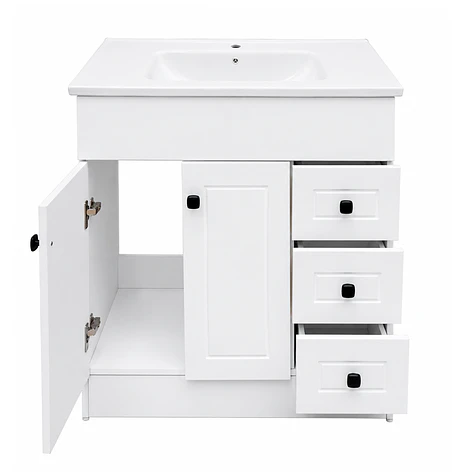 Mueble Vanitorio Joytek Blanco + Cubierta de Loza Plana 80x47x80 cm 6