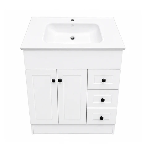 Mueble Vanitorio Joytek Blanco + Cubierta de Loza Plana 80x47x80 cm 7