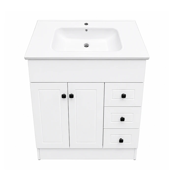 Mueble Vanitorio Joytek Blanco + Cubierta de Loza Plana 80x47x80 cm 7