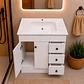 Mueble Vanitorio Joytek Blanco + Cubierta de Loza Plana 80x47x80 cm - Miniatura 5