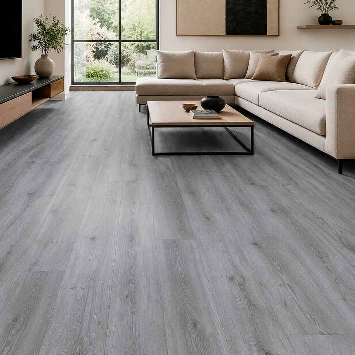 SPC PISO VINILICO 5mm 18,3x122 cm ROMA GREY / 2,23 m2 (1 Caja 10 Uni) 2