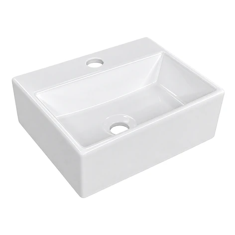 Lavamanos Rectangular Sobreponer Joytek Loza 3329 Blanco | 34x30x12 cm 1