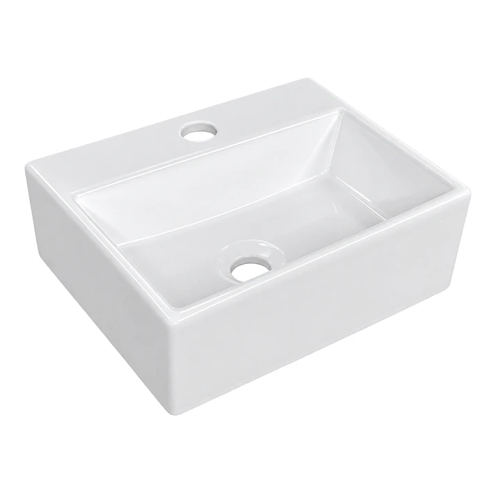 Lavamanos Rectangular Sobreponer Joytek Loza 3329 Blanco | 34x30x12 cm 1
