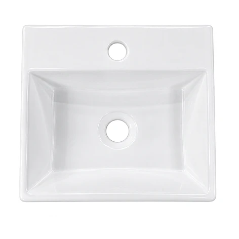 Lavamanos Rectangular Sobreponer Joytek Loza 3329 Blanco | 34x30x12 cm 6