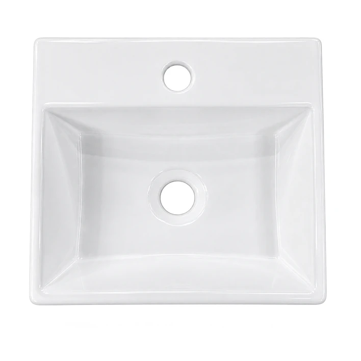 Lavamanos Rectangular Sobreponer Joytek Loza 3329 Blanco | 34x30x12 cm 6