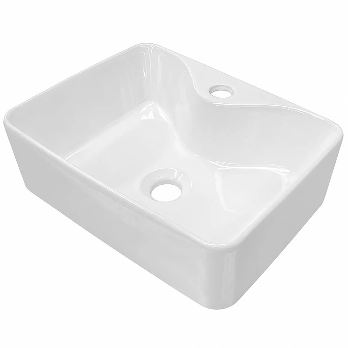 Lavamanos Rectangular Sobreponer Joytek Loza 4030 Blanco | 40x30x15 cm 7