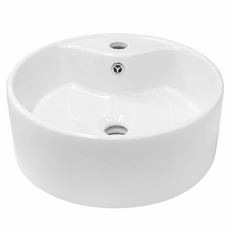 Lavamanos Redondo Sobreponer Joytek Loza 4141 Blanco | 41x15 cm 1