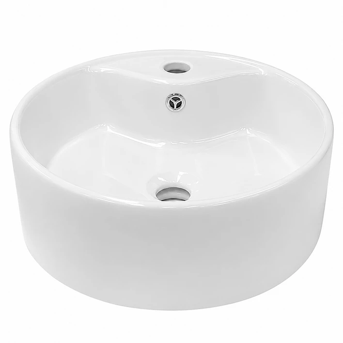 Lavamanos Redondo Sobreponer Joytek Loza 4141 Blanco | 41x15 cm 1