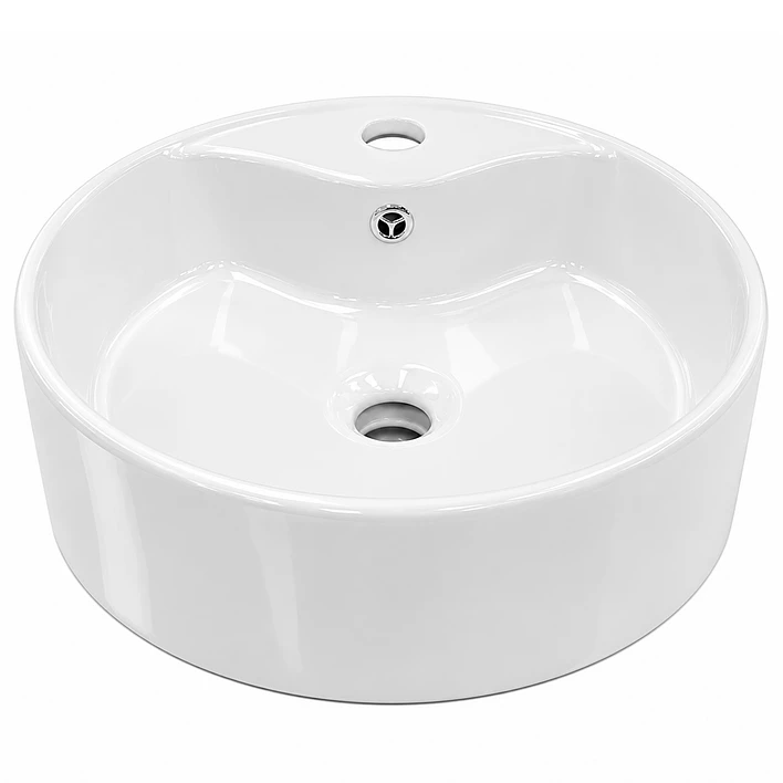Lavamanos Redondo Sobreponer Joytek Loza 4141 Blanco | 41x15 cm 6
