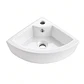 Lavamanos Esquinero Suspendido Joytek Loza 722 Blanco | 33x33x13 cm - Miniatura 1