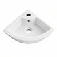 Lavamanos Esquinero Suspendido Joytek Loza 722 Blanco | 33x33x13 cm - Miniatura 6