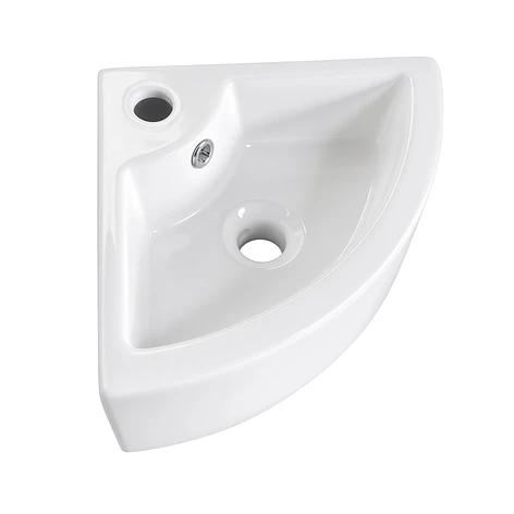 Lavamanos Esquinero Suspendido Joytek Loza 722 Blanco | 33x33x13 cm 8
