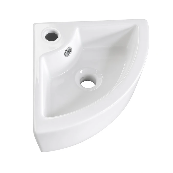 Lavamanos Esquinero Suspendido Joytek Loza 722 Blanco | 33x33x13 cm 8