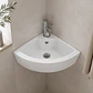 Lavamanos Esquinero Suspendido Joytek Loza 722 Blanco | 33x33x13 cm - Miniatura 5