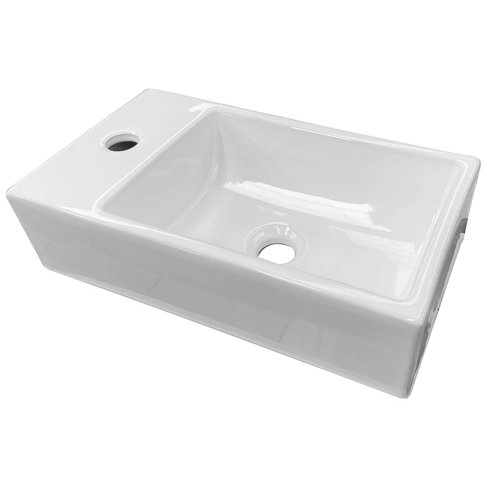Lavamanos Rectangular Sobreponer Joytek Loza 011 Blanco | 45x25x12 cm 5