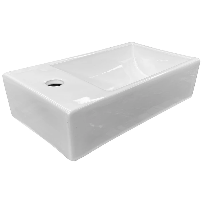 Lavamanos Rectangular Sobreponer Joytek Loza 011 Blanco | 45x25x12 cm 6