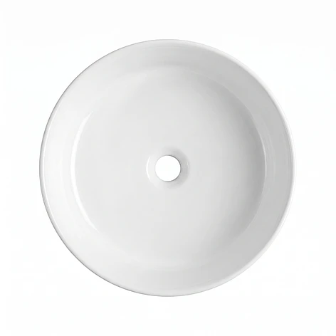 Lavamanos Redondo Sobreponer Joytek Loza 042AB Blanco Brillante | 36x12 cm 6