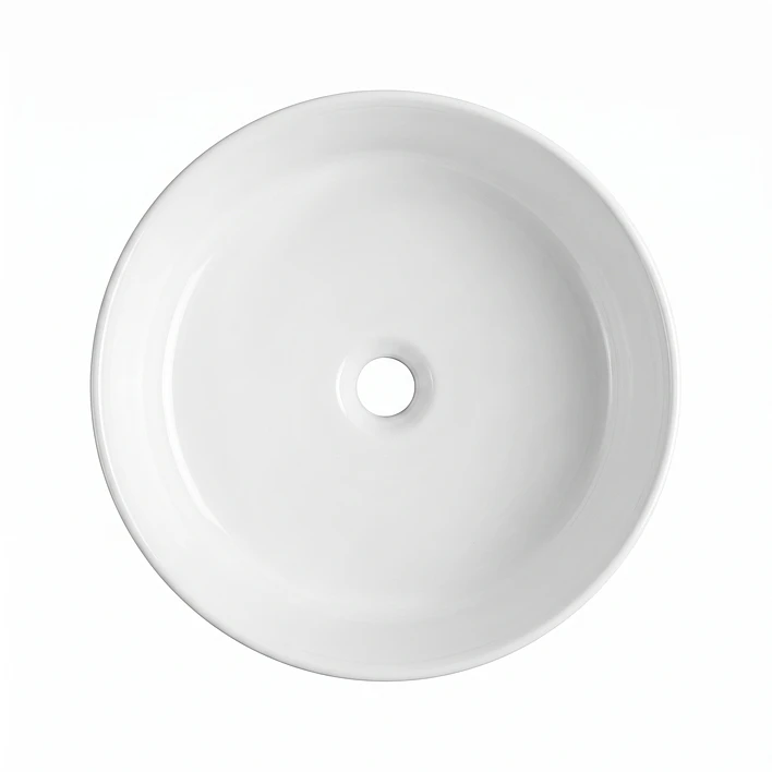 Lavamanos Redondo Sobreponer Joytek Loza 042AB Blanco Brillante | 36x12 cm 6