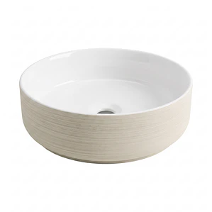 Lavamanos Redondo Sobreponer Joytek Loza 042ABH Brushed Art | 36x12 cm